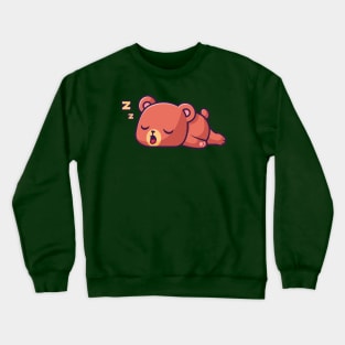 Cute Bear Sleeping Cartoon Crewneck Sweatshirt